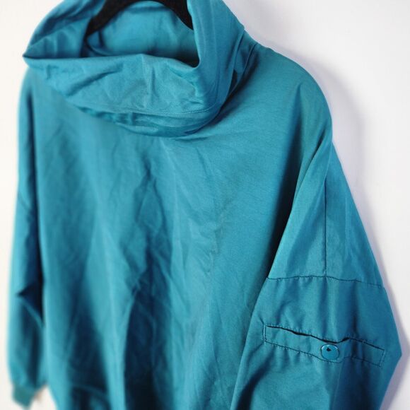 VTG Lands End Womens Size S Teal 90s Collared Pullover Windbreaker Jacket - Picture 6 of 8